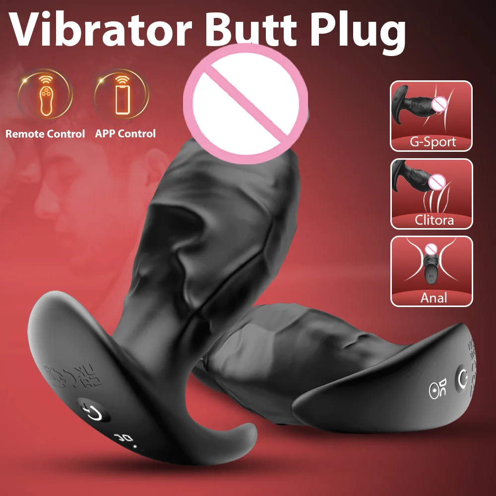 APP Drahtlose Steuerung Anal Vibrator Butt Plug Männer Prostata-massagegerät Stimulator Weibliche Masturbator Erwachsene Sex Spielzeug für Frauen mann 1