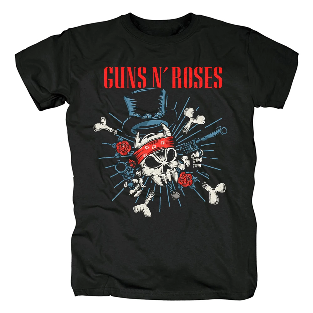 

Men Cotton T Shirt Summer Brand Tshirt Guns N Roses Bullet Logo Black Men'S Graphic T-Shirt Brand Tee-shirt Homme Tops
