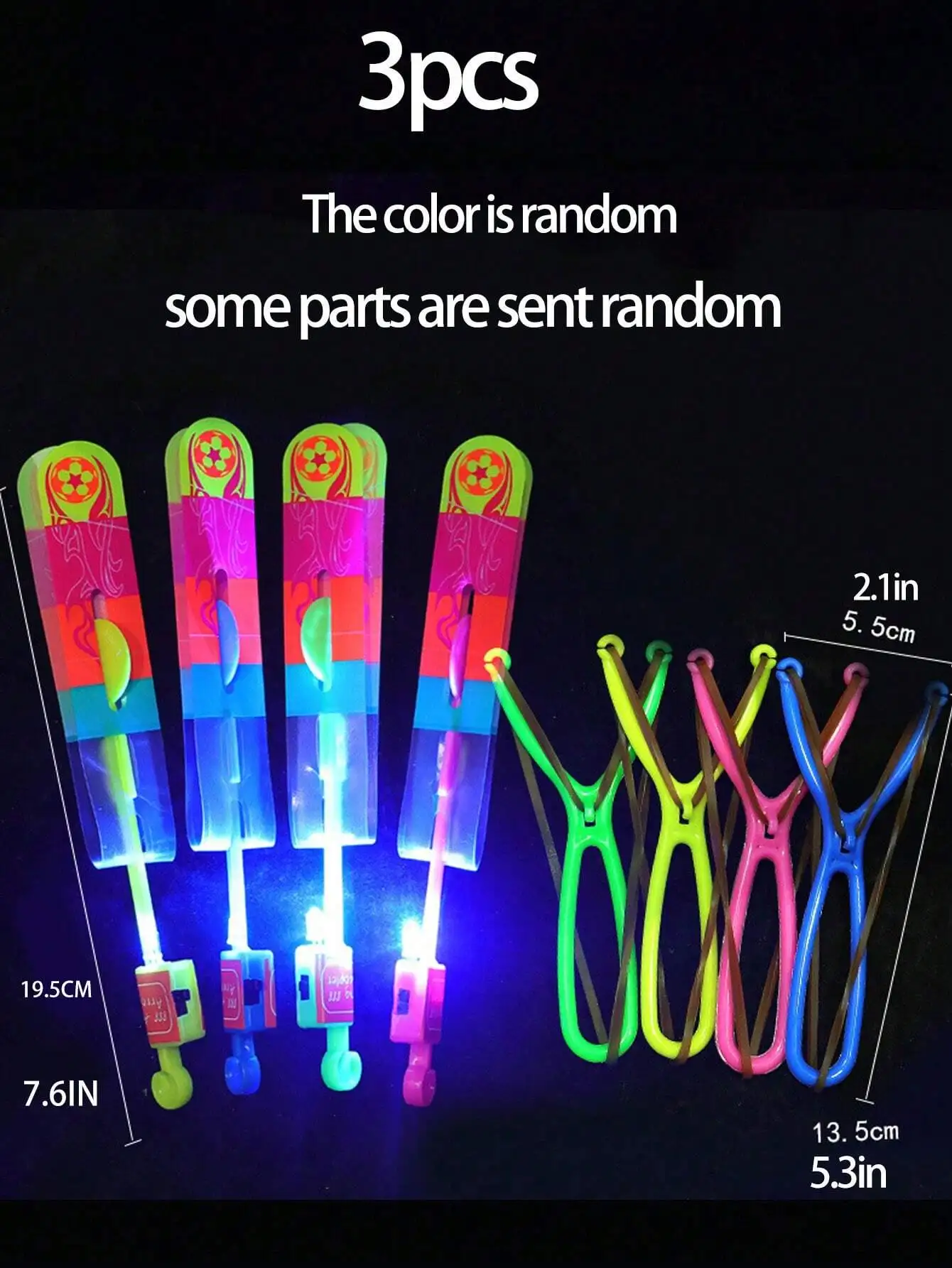 Glow-In-The-Dark Flying Rocket With LED Lights-Fun And Safe Slingshot Perfect For Parties, Birthdays, And Holidays