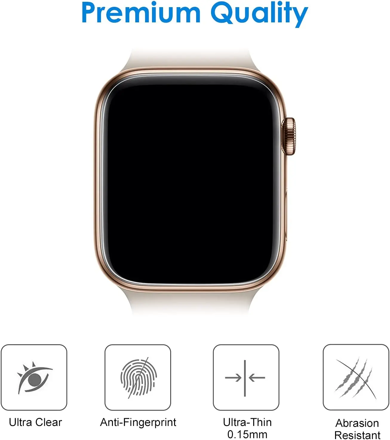 Premium Screen Protector for Apple Watch - Ultra Clear Film Protection