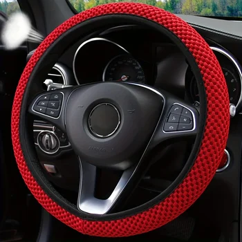 Three-dimensional Mesh Breathable Sweat-absorbing Comfortable Car Steering Wheel Cover Without Inner Ring For 38mm  Auto Parts