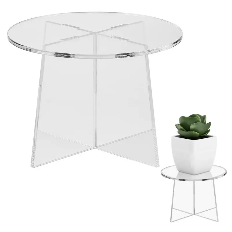 

Acrylic Planter Stand Round Clear Acrylic Flower Pot Holder Garden Supplies Round Potted Display Stand for Home Decoration