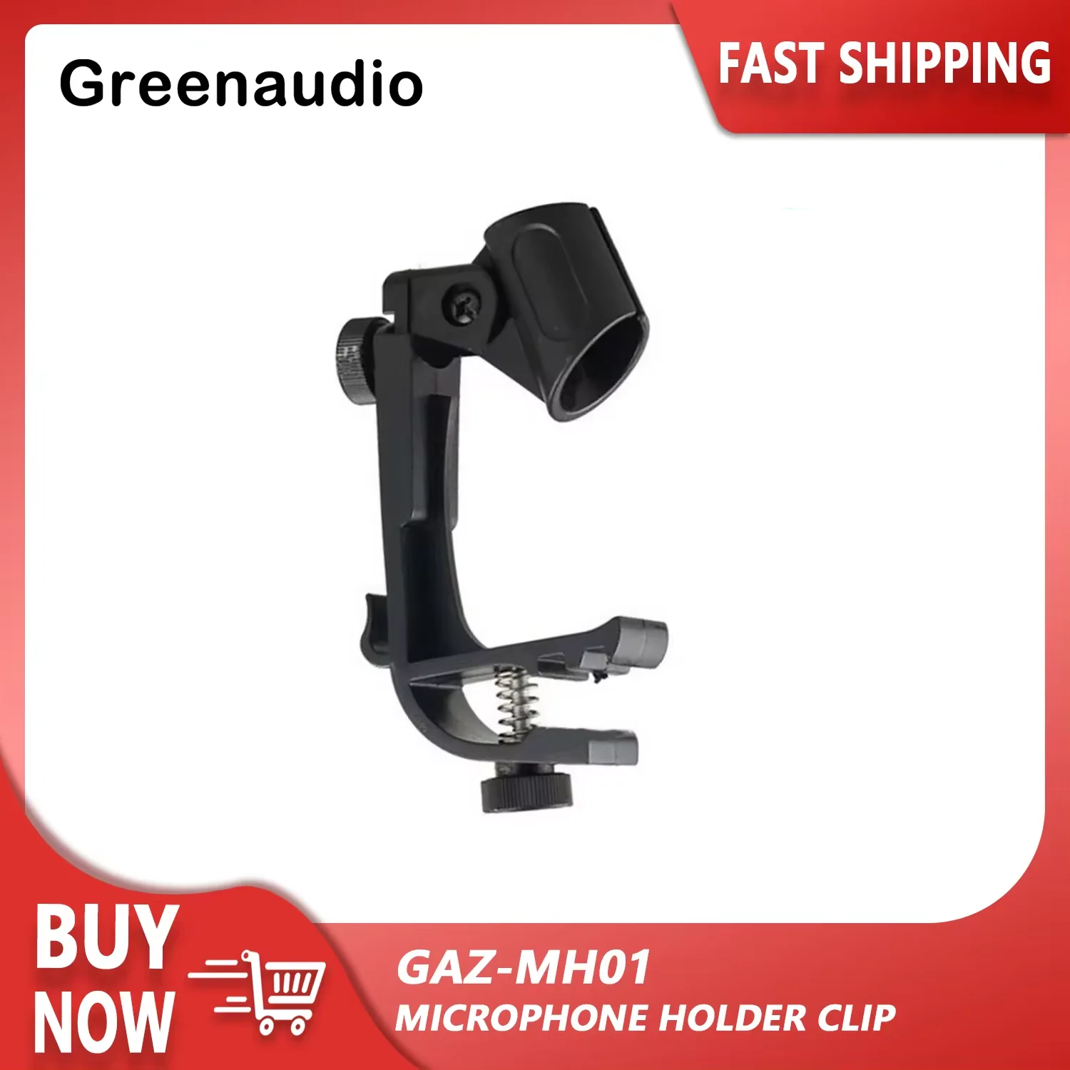 GAZ-MH01 Adjustable Microphone Clips on Drum Rim Anti-shock Mount Clamp Stand Holder Tool
