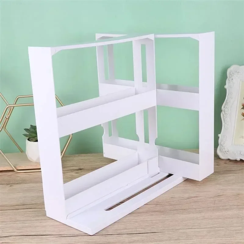 Multi-Function 2 Tier Rotate Spice Storage Rack Seasoning Swivel Organizer Shelf Kitchen Bathroom