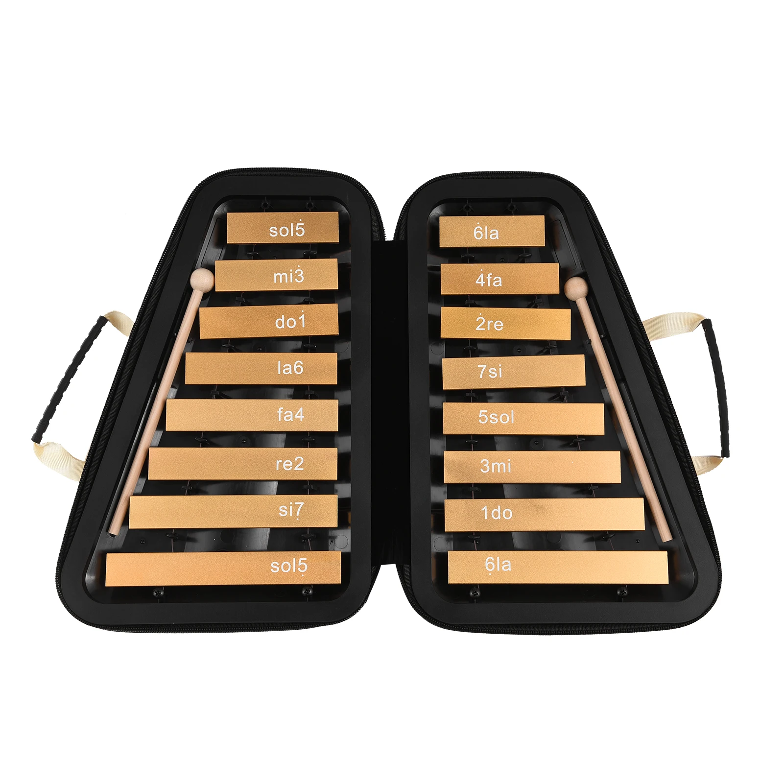 

16 Keys Glockenspiel 16-Note Aluminum Plate Xylophone Early Educational Musical Percussion Instrument with Case Mallets for Kids