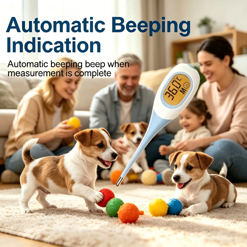 Enhanced Pet Digital Thermometer with Large Display and Fast Readout