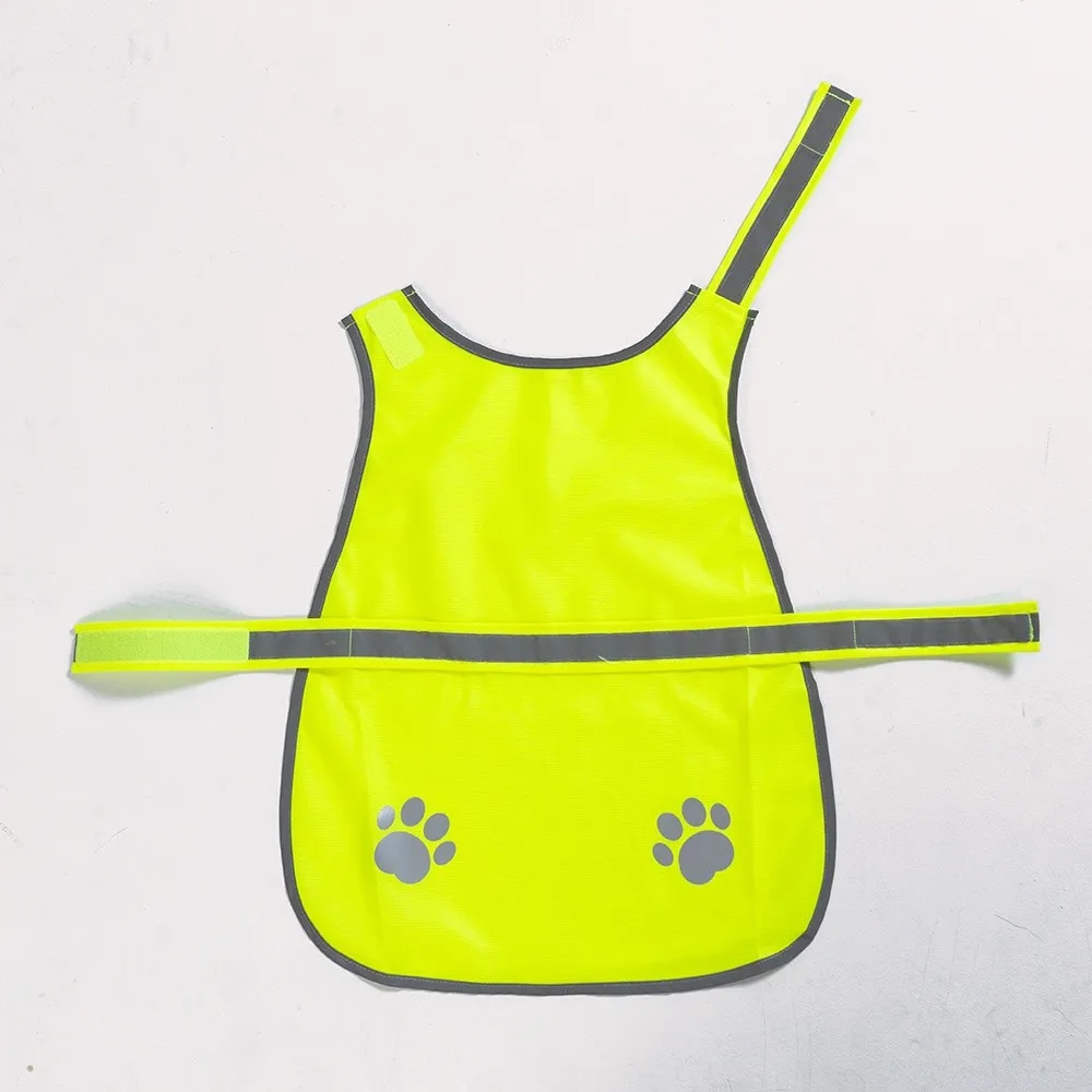 Coat Reflective Dog Safety Vest Adjustable Breathable Puppy Visibility Jacket Yellow Protective Pet Fluorescent Clothes Outdoor