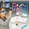 Kid LED Luminous Blackboard Dawing Toy 3D Colorful Light  Art Doodle Board Marker Pen Writing Pad Montessori Education Toy Gift 1