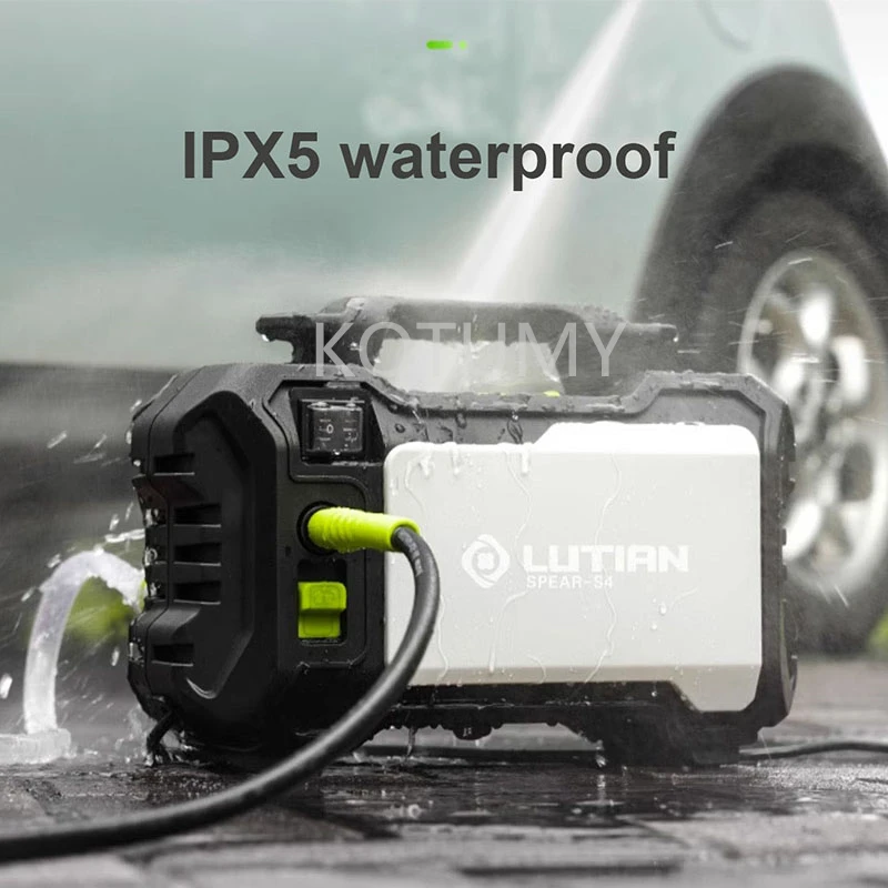 휴대용 고압 세차기 물총 키트, 가정용 정원 바닥 클리너, IPX5 방수, 1400W, 220V
