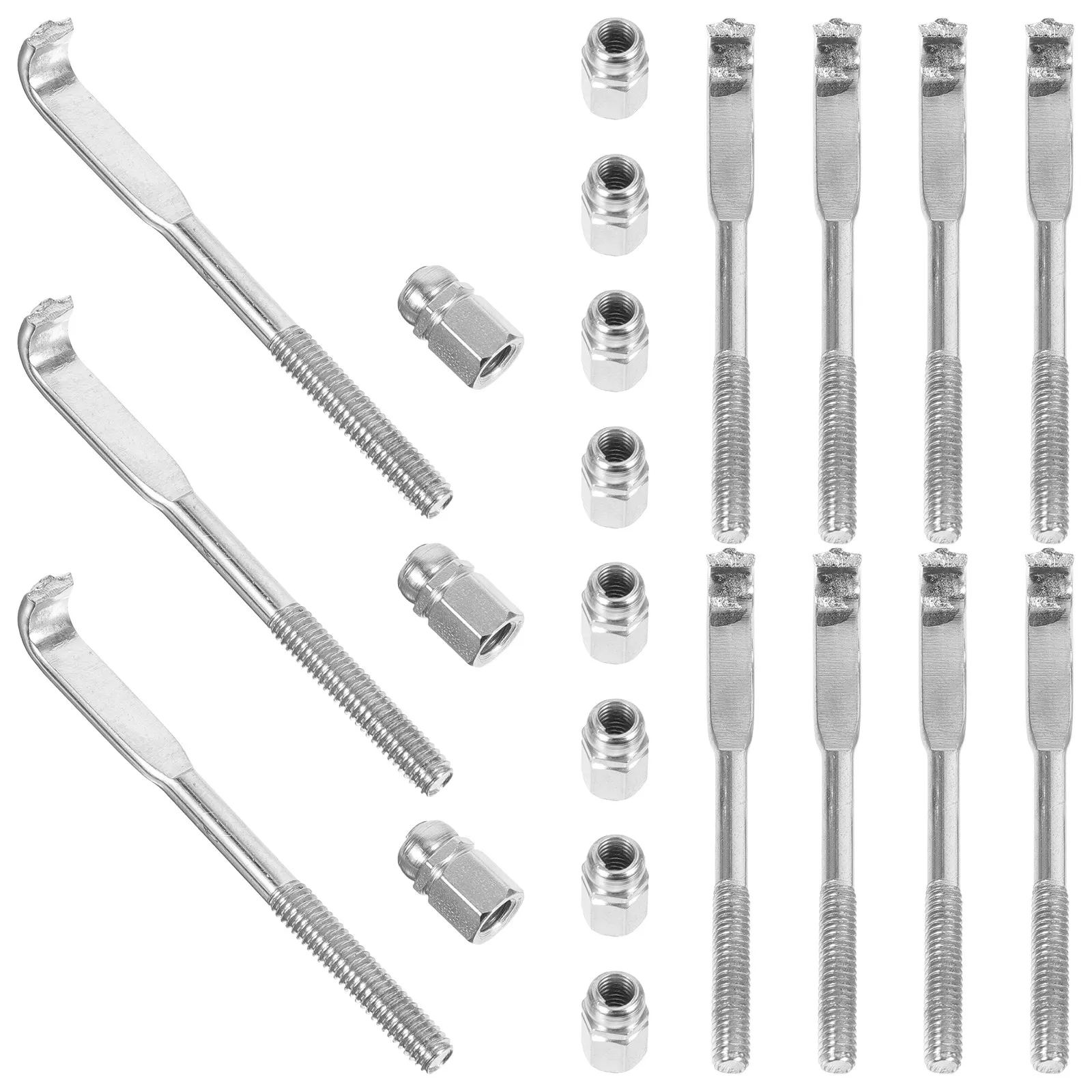 24Pcs 밴조 후크 너트 밴조 액세서리 교체 부품용 헤비 듀티 금속 브래킷 간편한 설치 음악 애호가 필수품