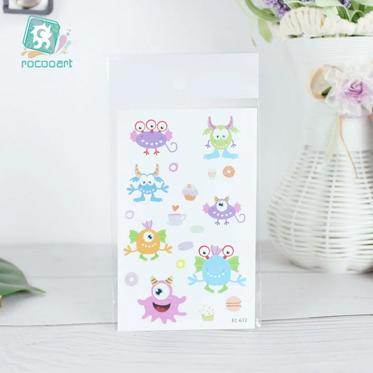 Cute Halloween Tattoos for Kids Small Animal Personality Fake Tattoos Stickers Waterproof Fake Body Art for Party Accessories