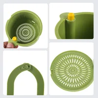 Panier de vidange d'évier suspendu, couvercle inférieur ouvrable, filtre à ordures de cuisine détachable, filtre de résidus alimentaires, panier d'eau de nettoyage 6