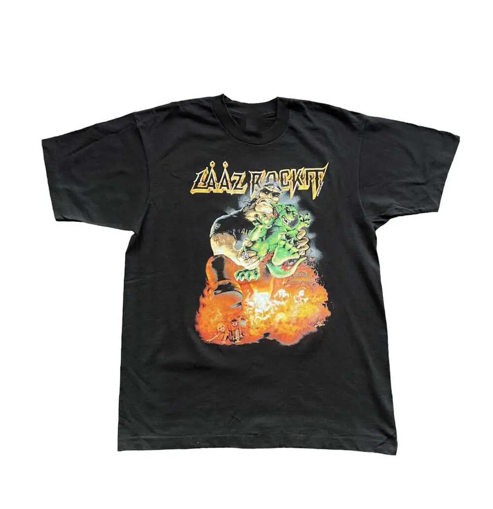 Laaz Rockit Manica Corta Cotone Nero Taglia S-5Xl Camicia Unisex Ag1386 Maniche Lunghe