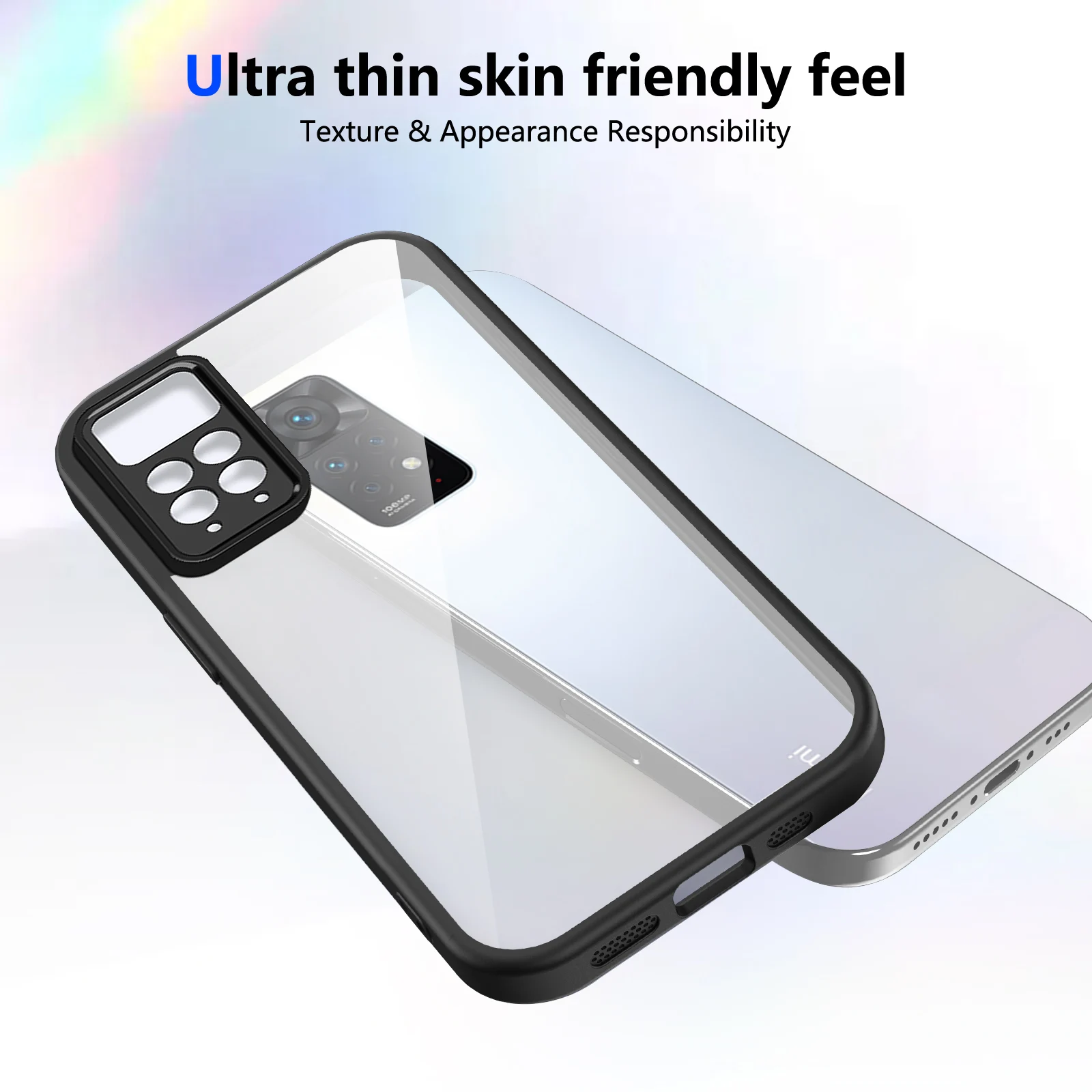 Durable Shockproof Matte Acrylic Phone Case - Clear Hard Cover