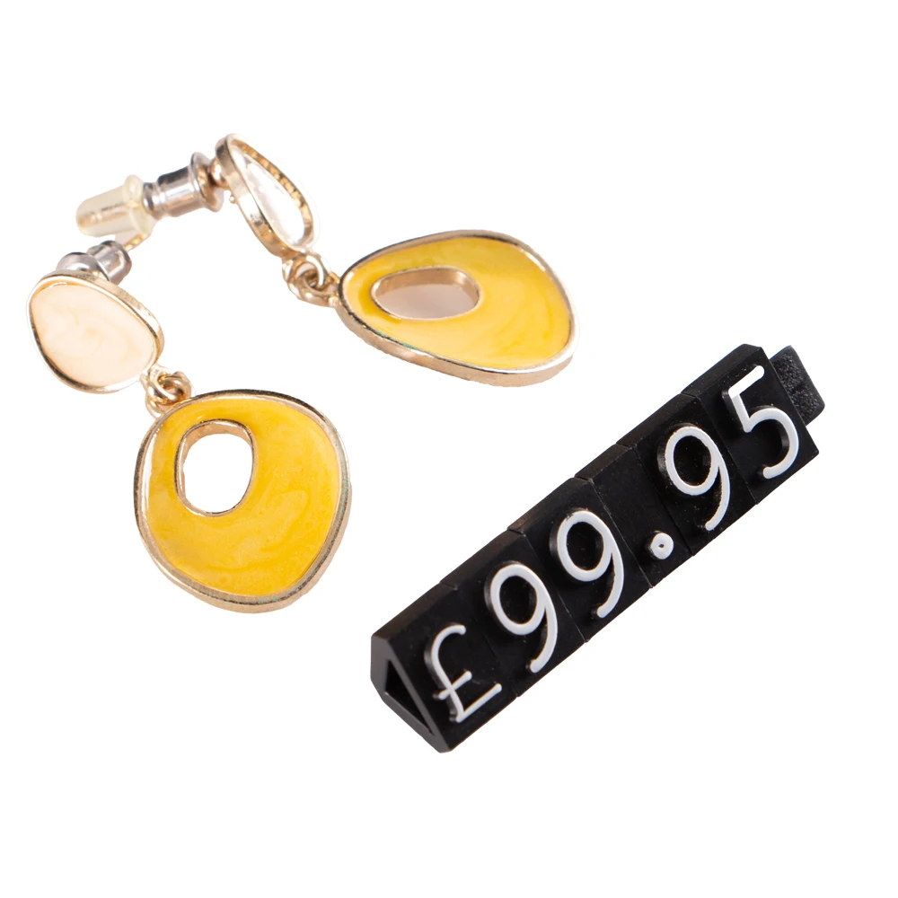 삼각형 가격표 큐브 키트 - 소매점, 보석용 조정 가능한 숫자 가격 표시 스탠드