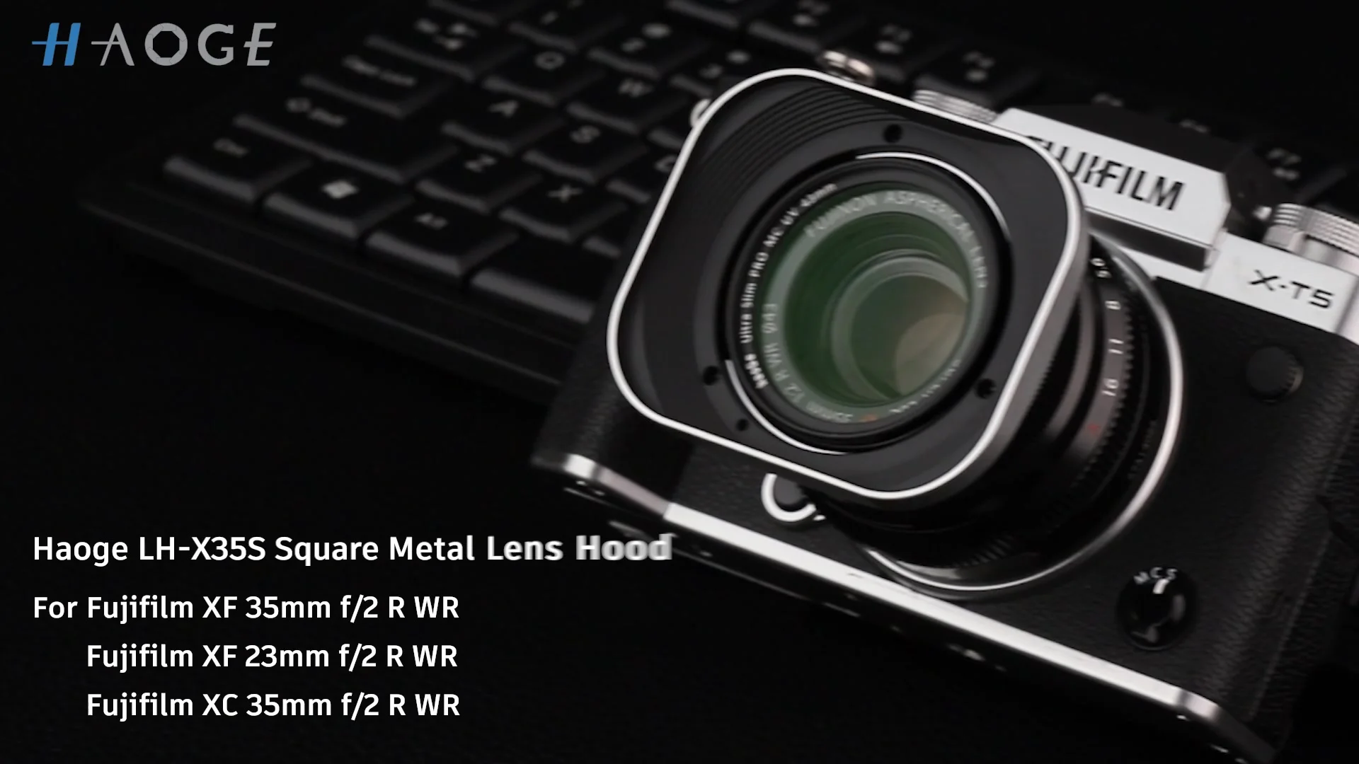 Haoge LH-X35S Silver Lens Hood for Fujifilm XF 35mm F2