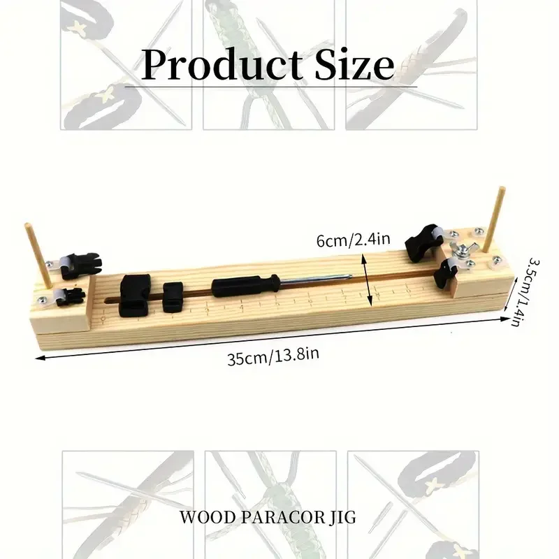 Wooden Paracord Bracelet Maker Kit 13.8in Jig With 11pcs Stainless Steel Weaving Needles DIY Friendship Bracelet Crafting Set paracord bracelet paracord bracelet accessories paracord needle set paracord accessories paracord jig
