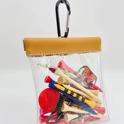 Golf Pouch Bag PVC Hanging Durable Visible Portable Golf Ball Bag for Keys