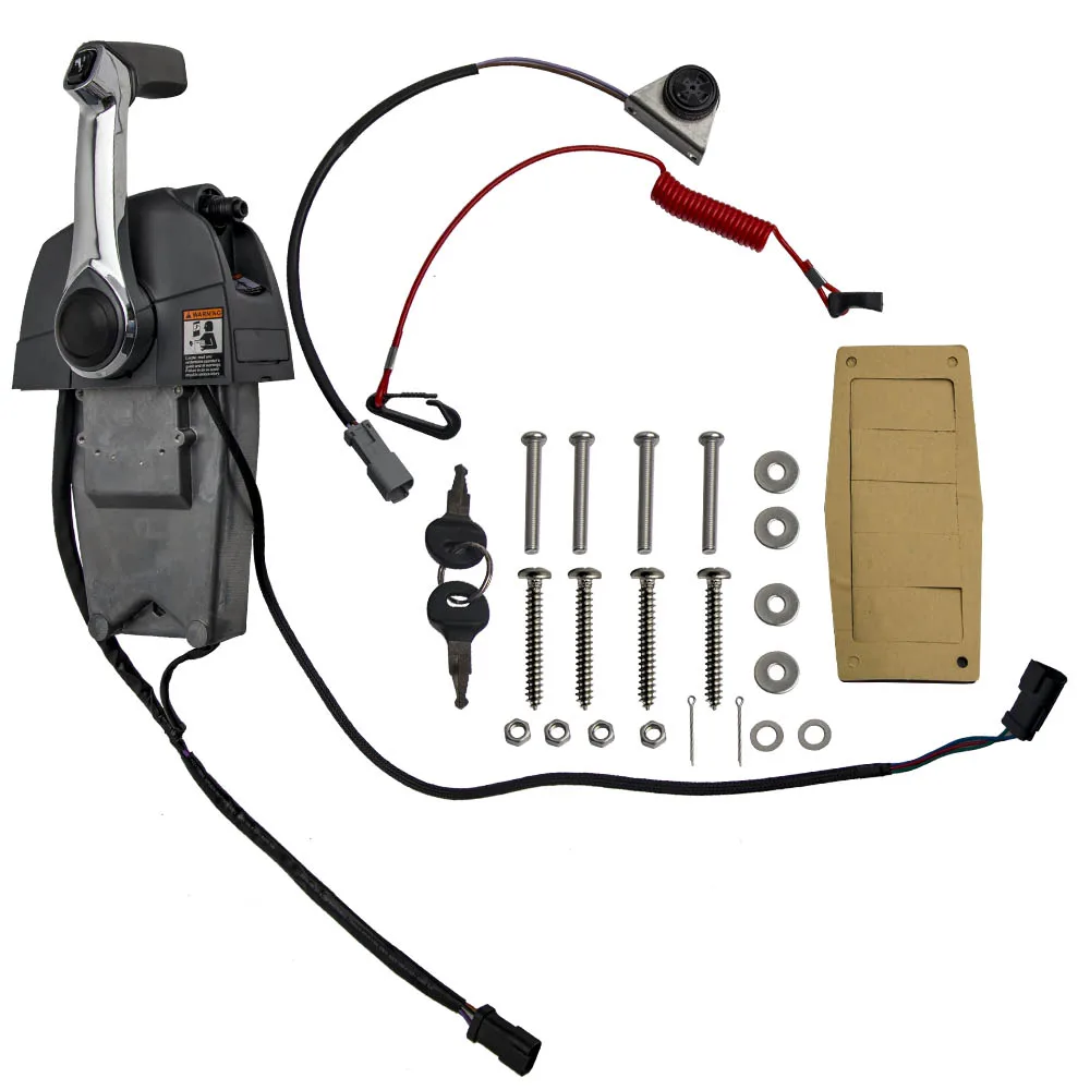 Outboard Remote Throttle Control Box Key Switch Kit for Johnson Evinrude 5006186