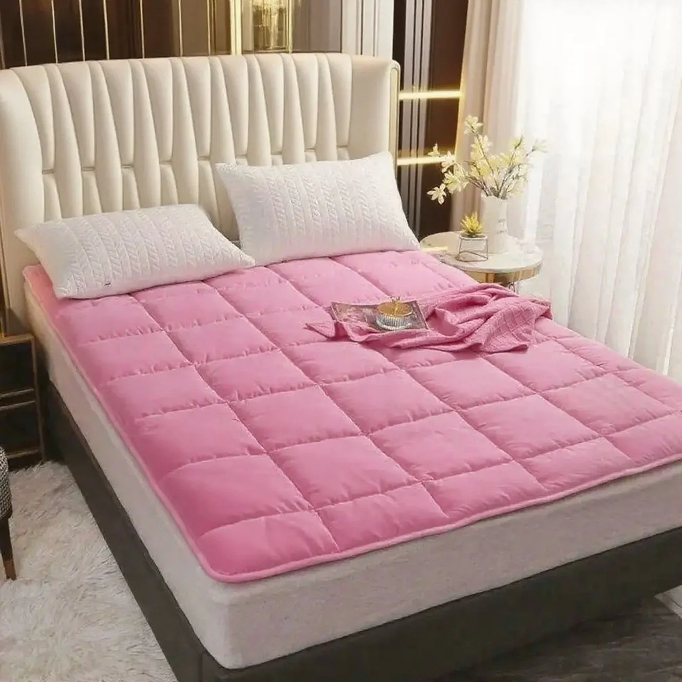 5성급 호텔 품질 순면 소프트 매트리스 프로텍터 얇은 침대 패드 미끄럼 방지 매트 방수 세탁 가능 맞춤 제작 가능