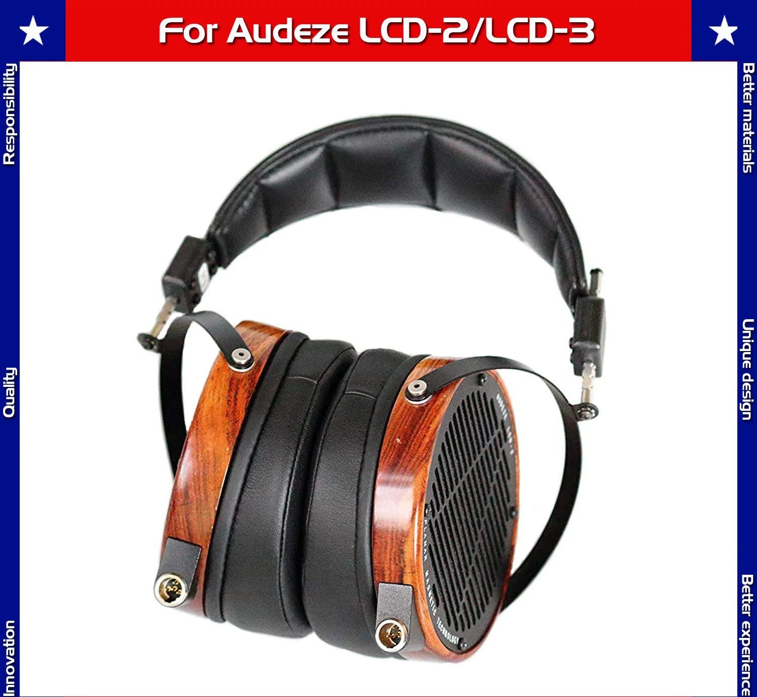 Carberon Sheepskin Headband Cushion Compatible with Old Version of Audeze LCD2 and LCD3 Headphones (Old Version Only)