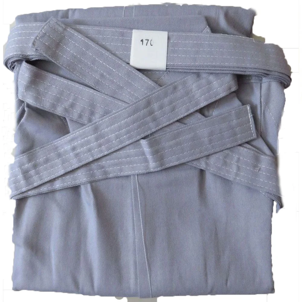 Unisex Canvas Cotton Kendo Pants Hakama Keiko Gi Iaido Aikido Gray