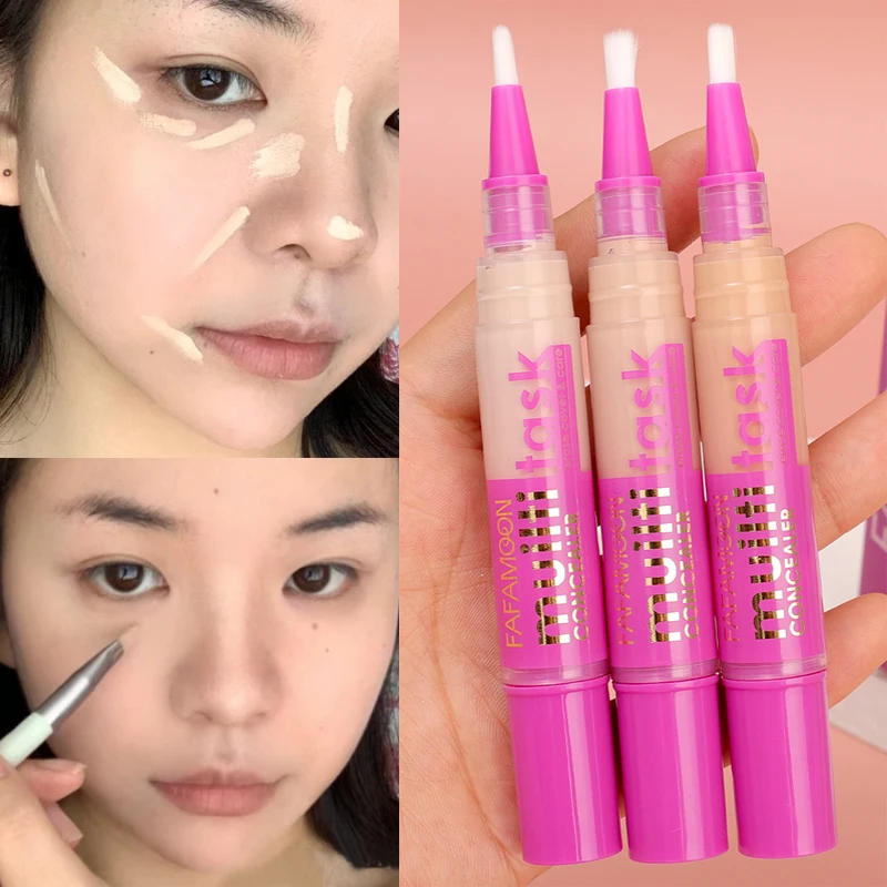 3 Colors Waterproof Liquid Concealer Pen Makeup Lasting Moisturizing Modify Cover Acne Dark Circles Foundation Cream Cosmetics liquid concealer makeup concealer waterproof concealer face concealer pen