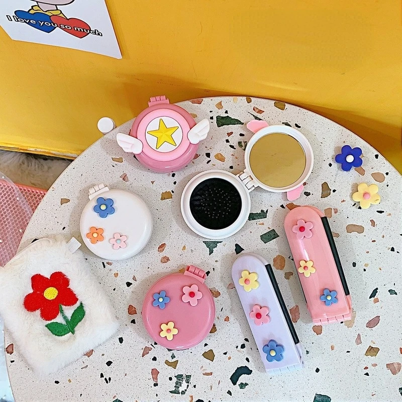 

Мультяшный милый складной воздушный мешок Расческа с зеркалом компактный карманный размер портативная дорожная Щетка для волос косметическое зеркало расслабляющий массажер для головы