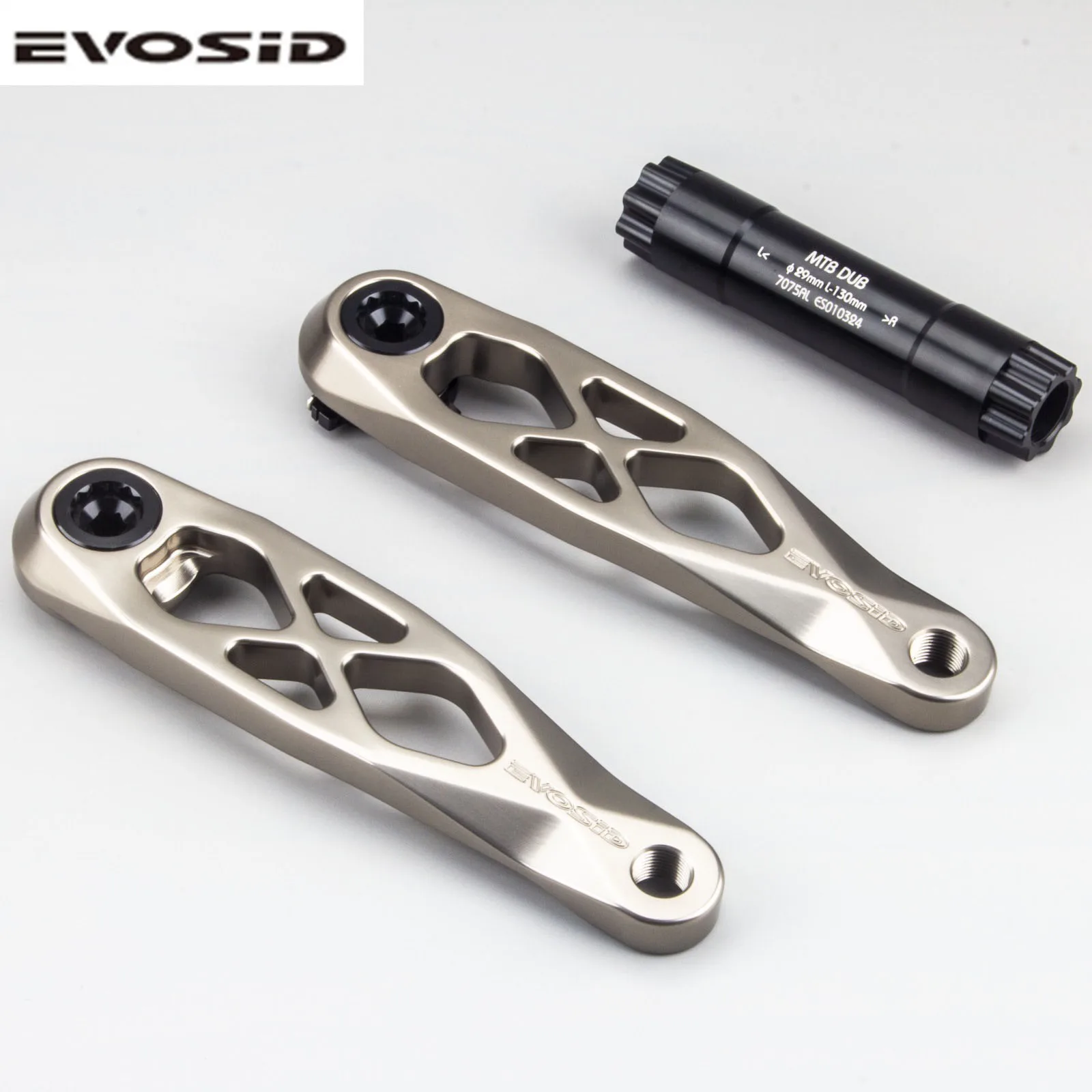 EVOSID Mountain Bike DUB Crankset Hollow One-piece Crankset 165mm 170mm 175mm CNC High-strength Cranks 5DEV Made Of Aluminum