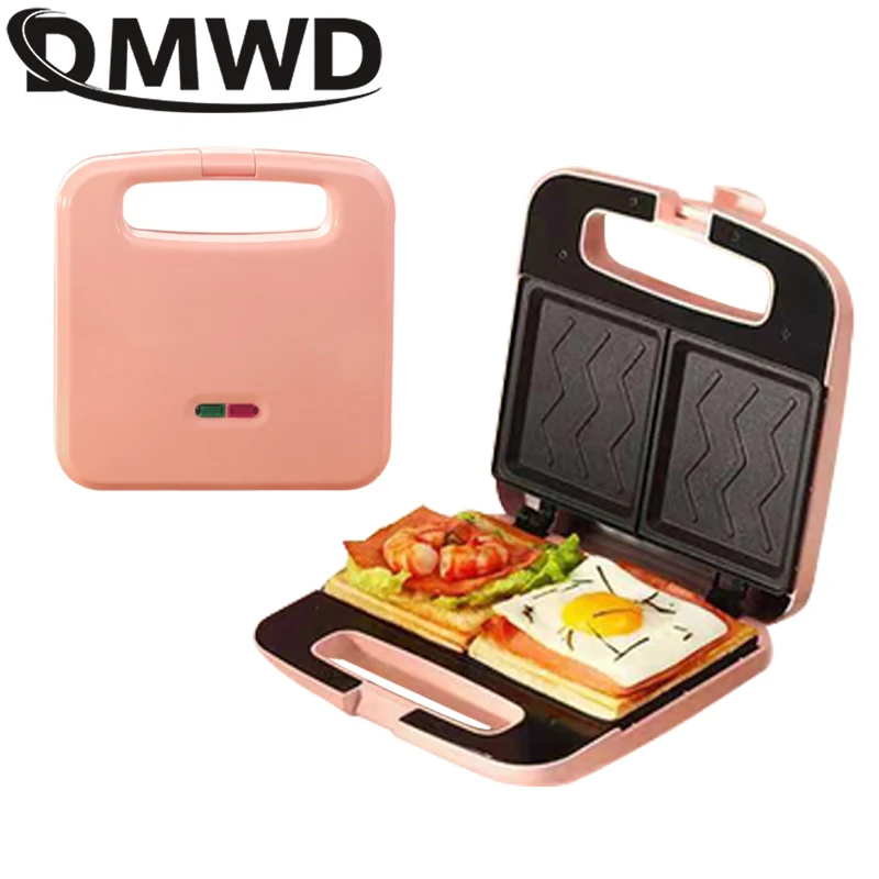 

DMWD Electric Sandwich Maker Multifunctional Breakfast Machine Bread Waffle Pancakes Baking Machine Non-stick Cake Oven 650W