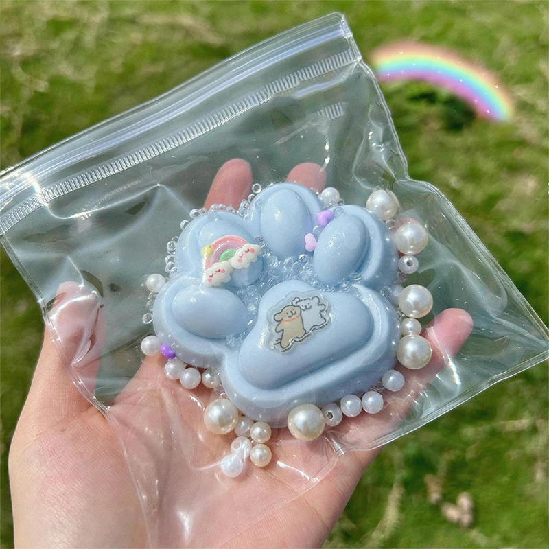 Cute Line Dog Cat Paw Squeeze Toys Slow Rebound Stress Relief Decompression Toy For Kids Toys 4