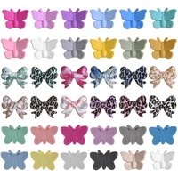 10Pcs Silicone Beads Cute Butterfly Bow Shape Food Grade Teether Beads DIY Pacifier Chain Necklace Accessories BPA Free 1