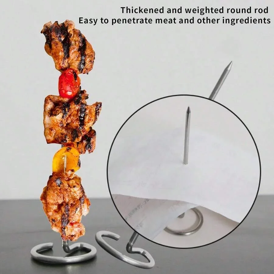 20/10pcs Skewers Stainless Steel Goose Sticks for Grilling Reusable Kebab Tool Barbecue Stainless Steel BBQ Stick Chicken Metal