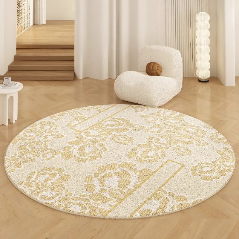 Modern Art Living Room Carpet Round Simple Lines Bedroom Rugs Stylish Light Luxury Home Decoration Coffee Table Mats Alfombra 러그
