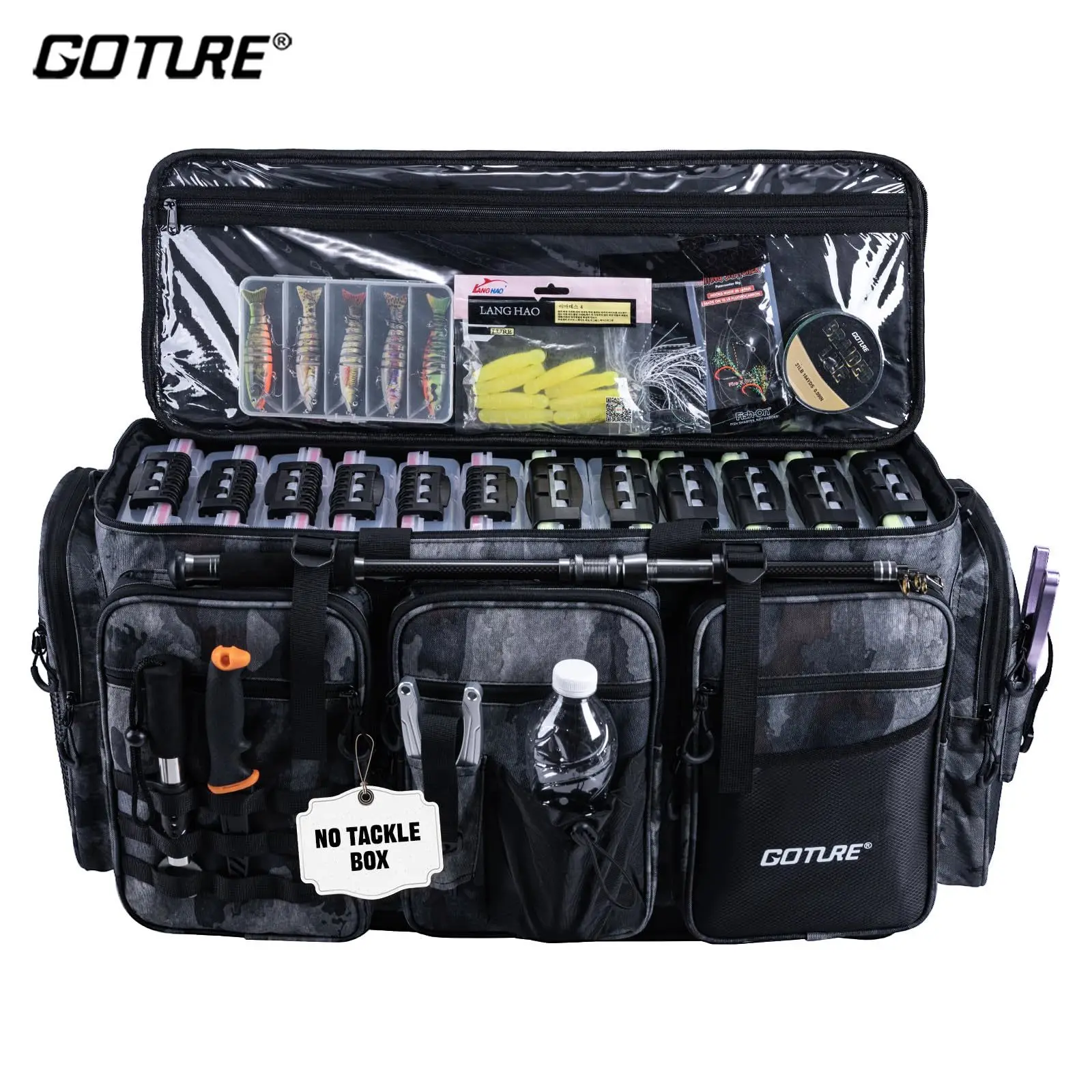 Sac étanche Goture grande capacité fond dur EVA - Rangement matériel pêche et camping outdoor