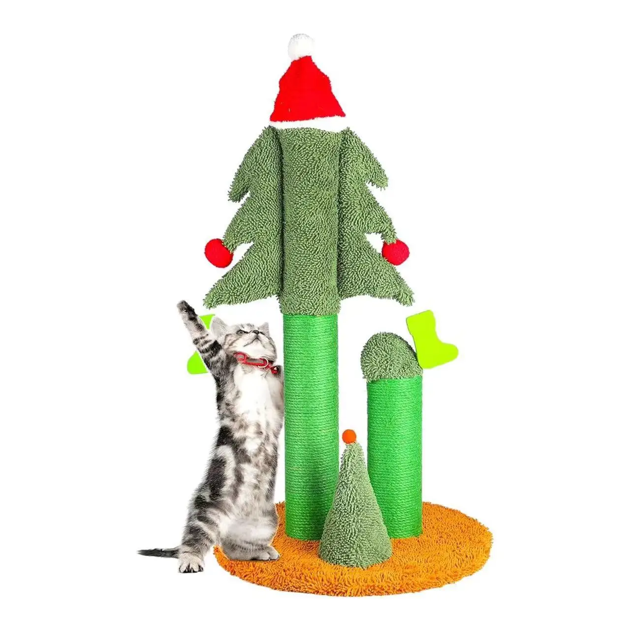 

Рождественская елка, кошка, Когтеточка, кошка, прыгающая платформа, рождественские подарки, игрушки для кошек, кошка, дерево, плюшевая сизальная Когтеточка, рамка