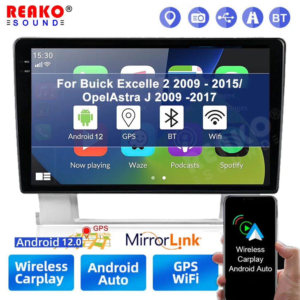 

Автомобильный радиоприемник реакosound Android для Buick Excelle 2 2009 - 2015 для Opel Astra J 2009 - 2017 Carplay Auto BT автомобильный мультимедийный плеер