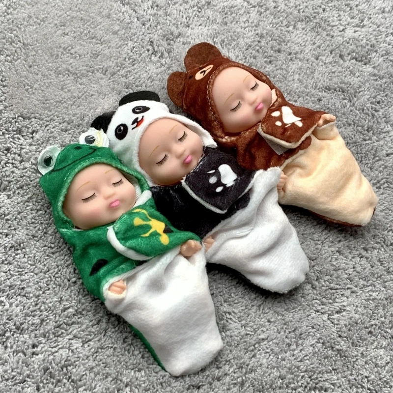 Mini Reborn Baby Doll Toy Simulation Animal Series with Clothes Movable Humanoid Doll Children's Toy Doll Birthday Gift - 3