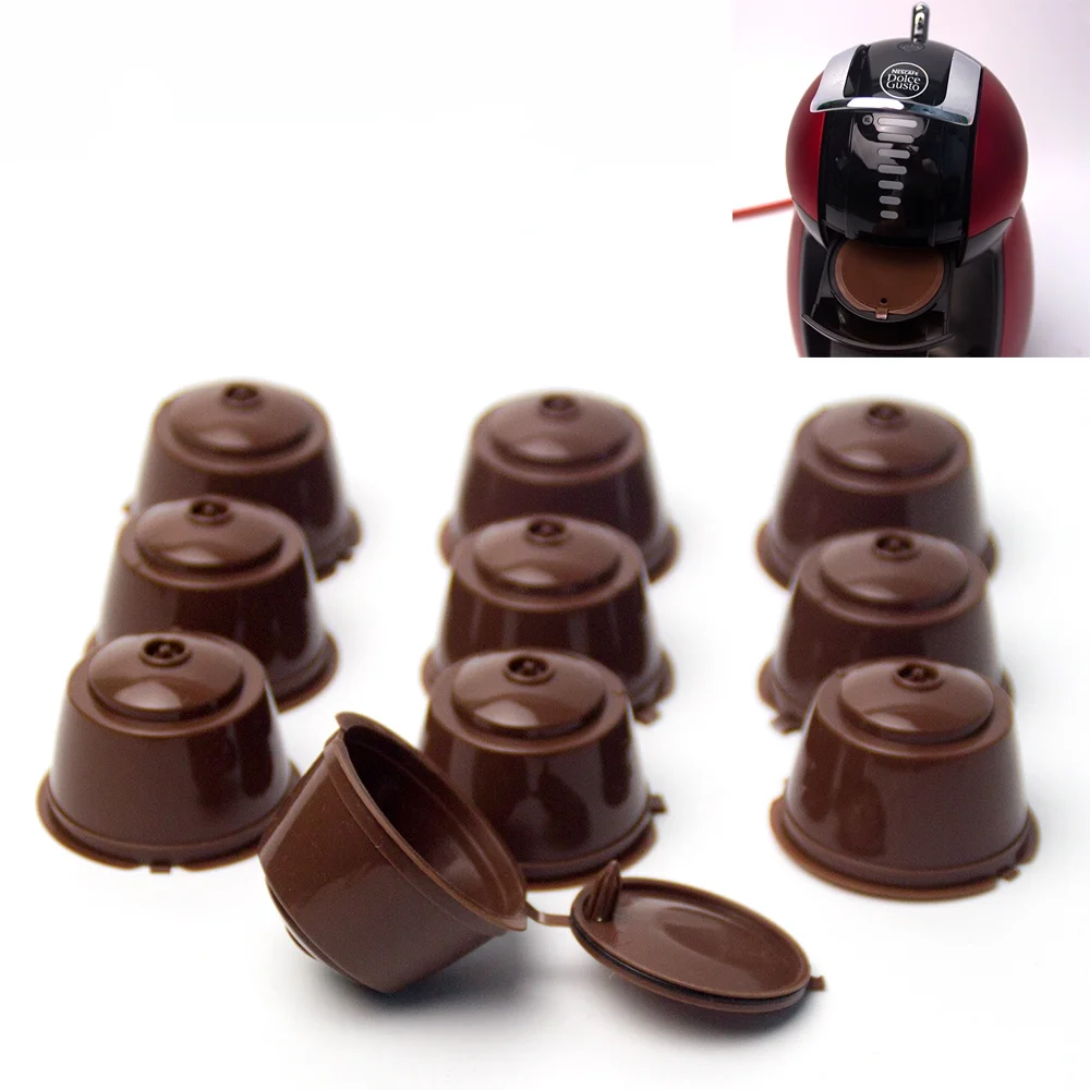 5 Pz Capsule Ricaricabili Per Nescafe Dolce Gusto Capsule Di Caffè Filtro Riutilizzabile Con Cucchiaio Pennello Cialde Di Caffè Di Alta Qualità