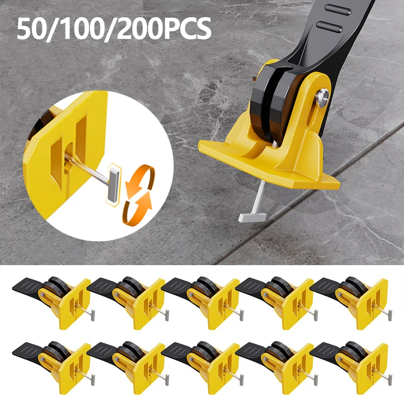 Tile Leveling Adjuster System Reusable Tile Installation Tool Kit Set Leveler Spacers Building Floor Leveling Compounds tile spacers tile leveling clips tile leveling tools