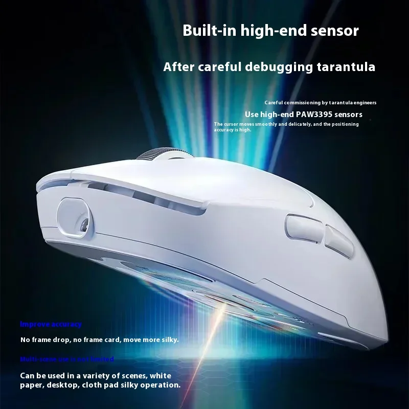 Aula SC680 무선 마우스, 3 가지 모드, Paw3395 블루투스 2.4G, 경량 26000DPI, E스포츠 사무실 게이머 노트북 PC 게이밍 마우스 선물