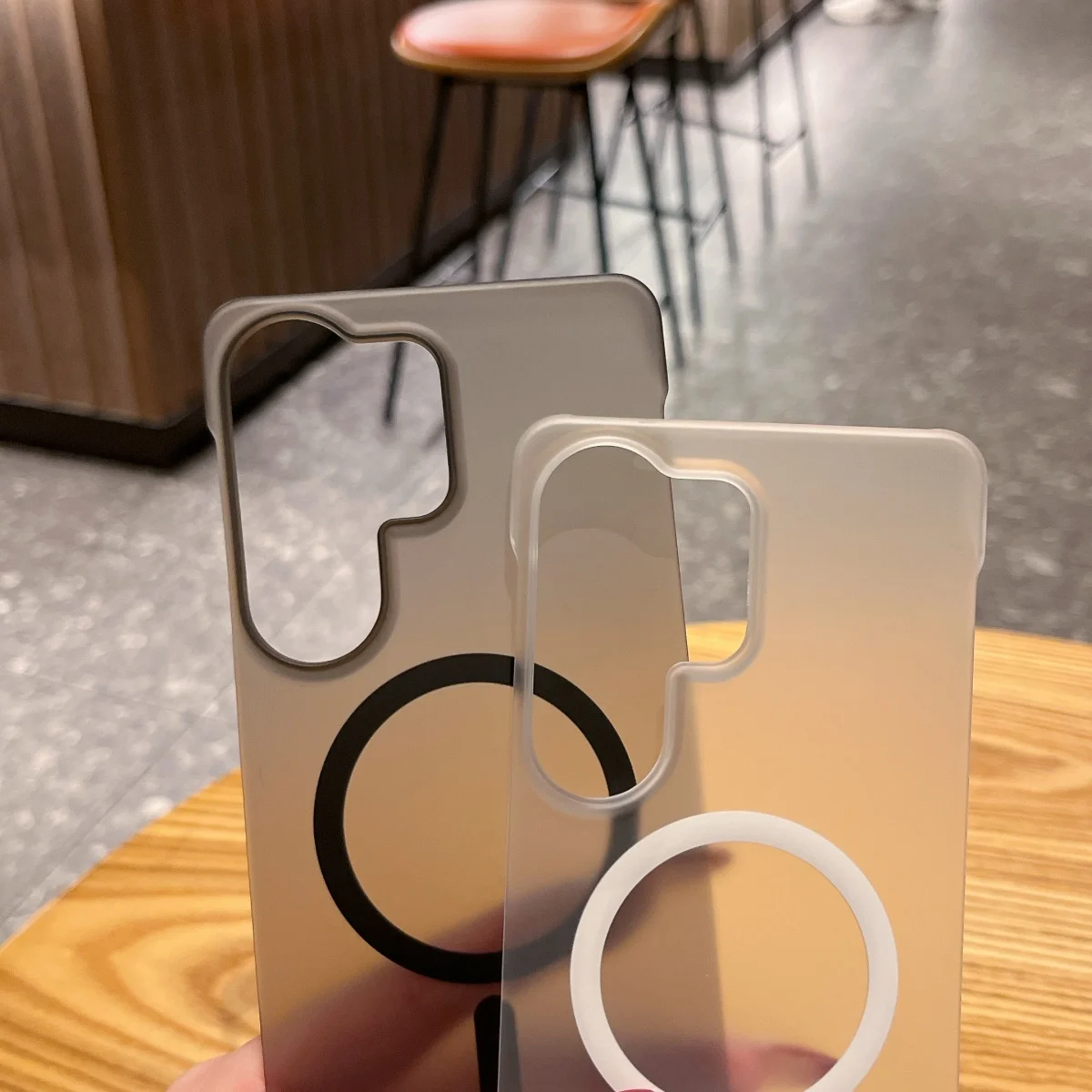 Slim Matte Clear Frameless Magnetic Phone Case with Hard PC Cover