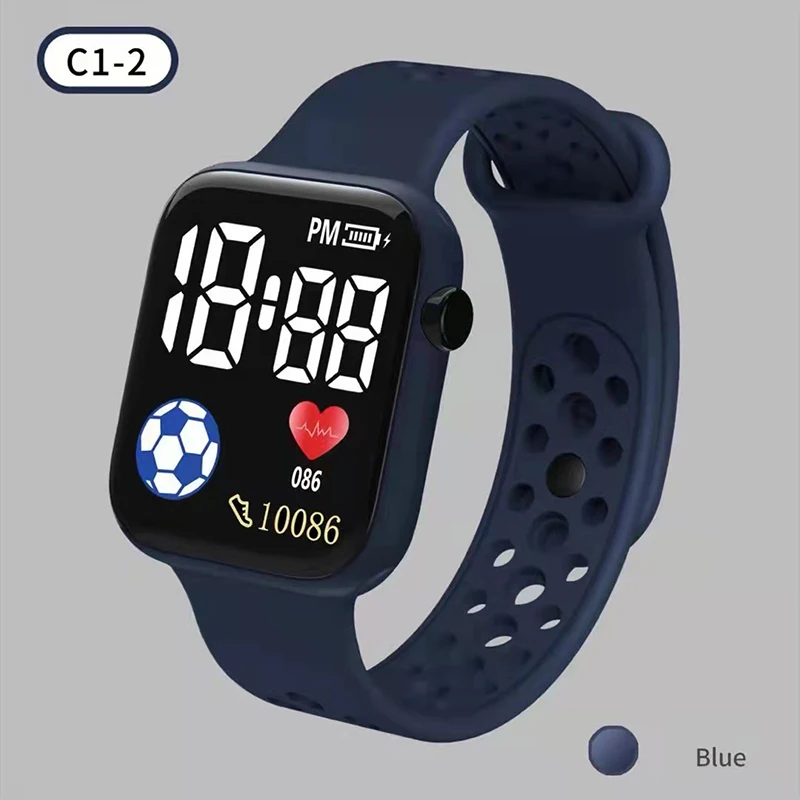 YIKAZE LED Digital Watch For Kids Boys Waterproof  Sports Watches Girls Silicone Digital Watch Casual Childrens Electronic Reloj 3