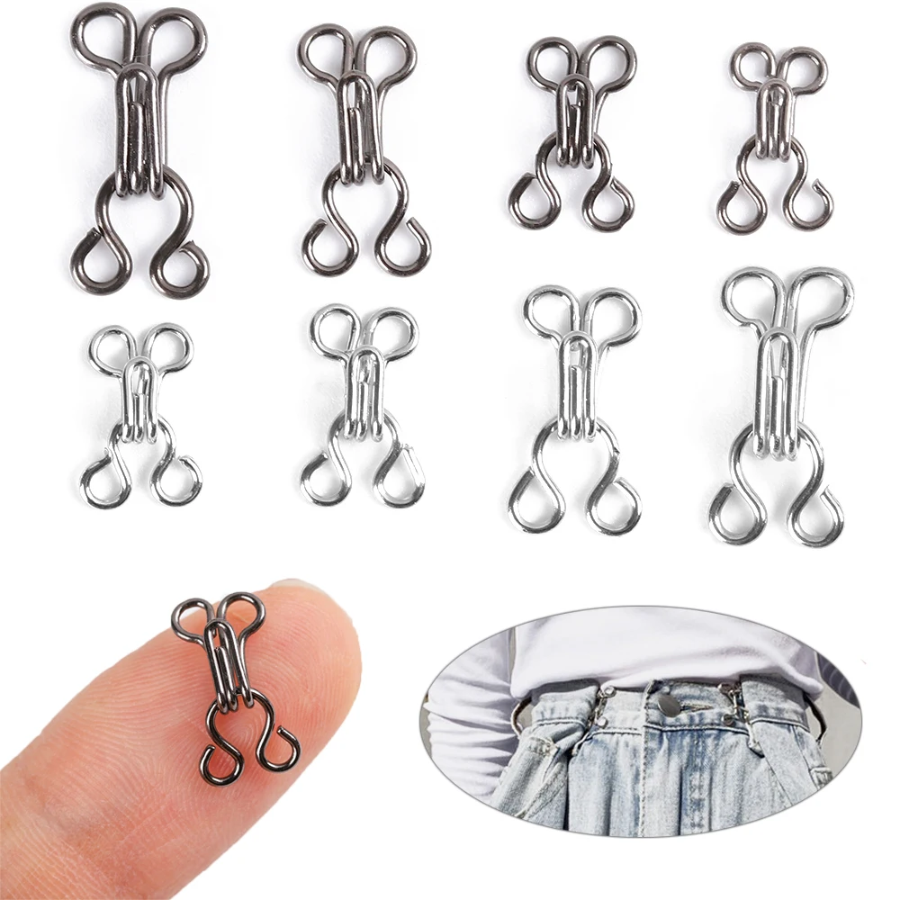 100Pcs Metal Buckle Invisible Underwear Sewing Hook Collar Button Hooks Eyes  Clothing Sweater Buckles DIY Sewing Accessories - AliExpress