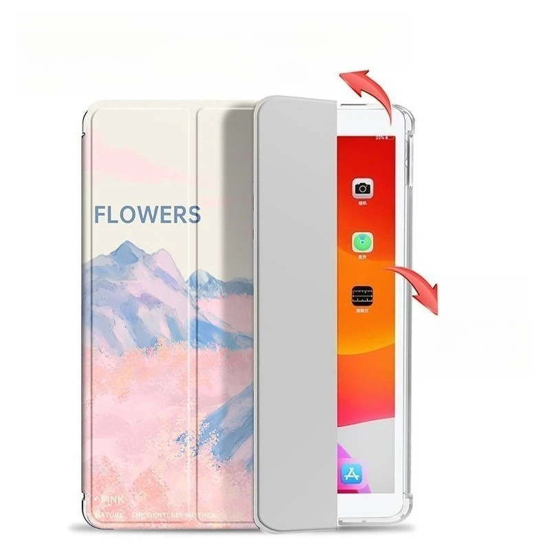Premium TPU Soft Tablet Case with Pencil Holder & Smart Cover Feature