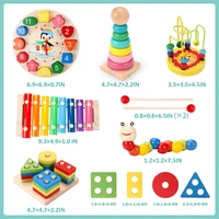 Montessori Baby Toys Kids 3D Wooden Puzzles Early Learning Baby Games Toys Educational Wooden Toys For Children Birthday Gifts 6