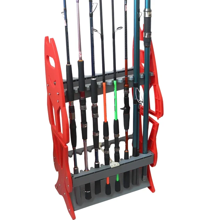 16 Rod Storage Single Or Double Sided ABS plastic Easy Assemble Rod Holder Stand Display Fishing Rack