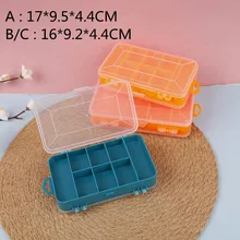 

Transparent Double Layer 13 Grid Tool Box PP Plastic Impact Resistance Screw Parts Storage Box Container Tool Box 2 Sizes Option