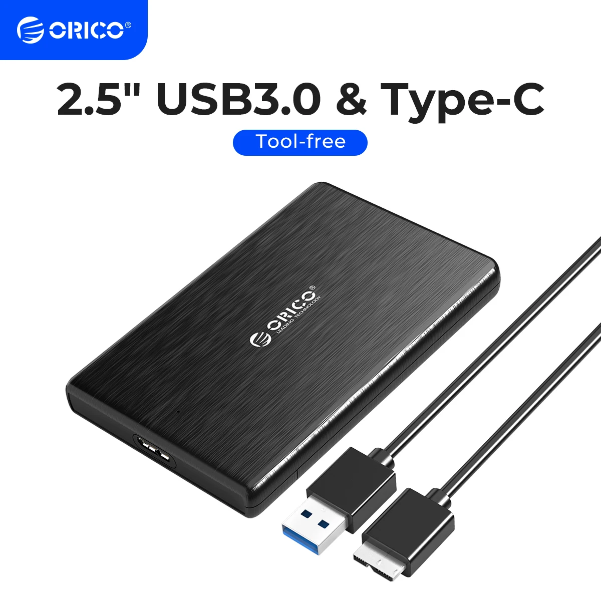 ORICO USB 3.0 to SATA 3.0 HDD Case 2.5" HDD Enclosure External Hard Drive Case Support UASP Connected to PC laptop PS4 external hard drive case hard drive enclosure hard disk case external hard drive box hdd case enclosure