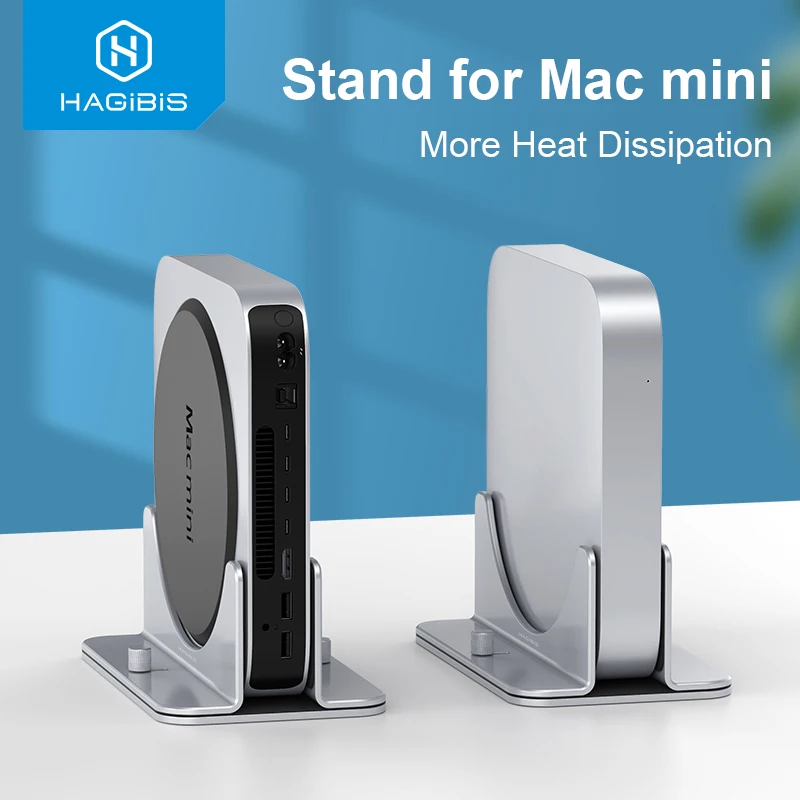 Hagibis Vertical Stand for Mac Mini Aluminum Alloy Laptop Desktop Stand